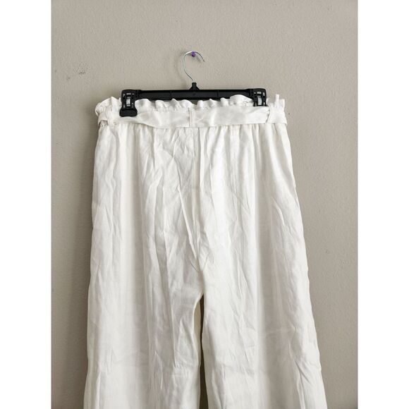 Calvin Klein LINEN BLEND‎ HIGH RISE PAPERBAG PANTS | Size S - Picture 6 of 6